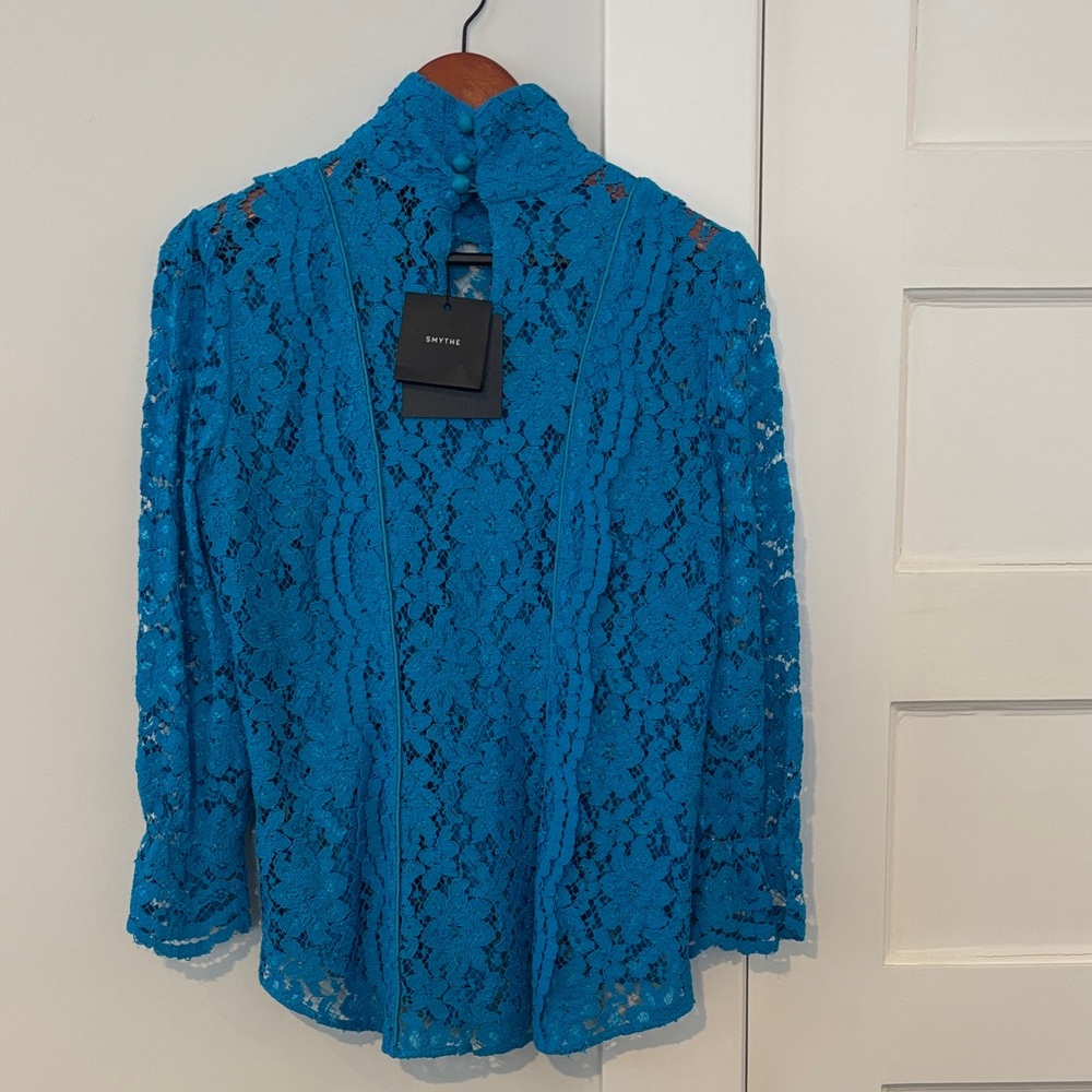 Smythe Blue Lace Top - Picture 3 of 3